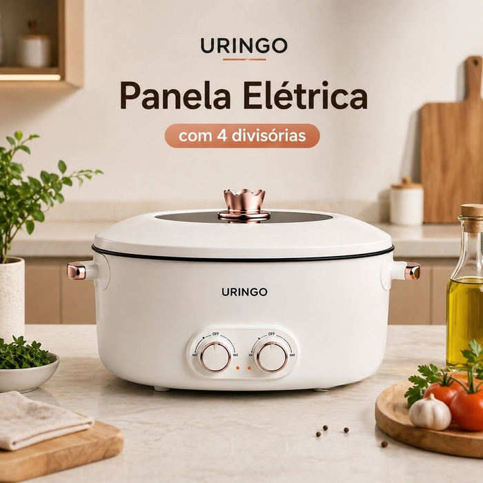 Panela Elétrica Inteligente 6L com 4 Compartimentos
